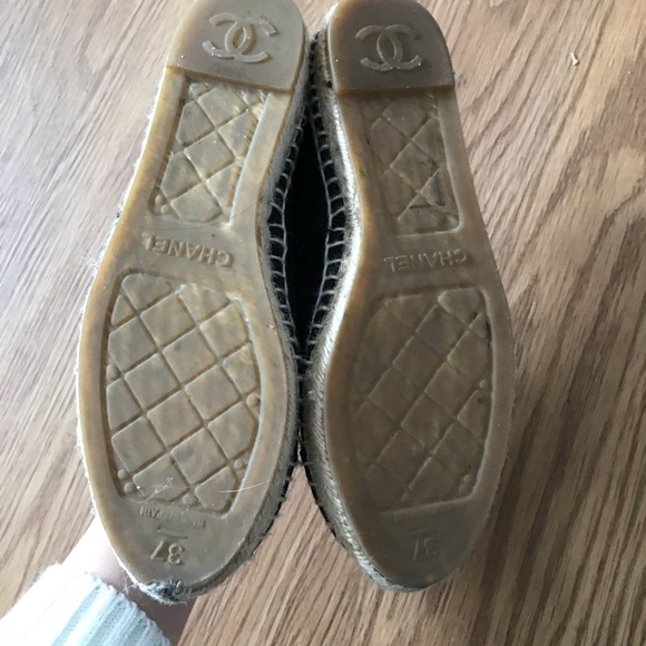 Authentic Black Chanel Canvas Espadrilles - Picture 3 of 4